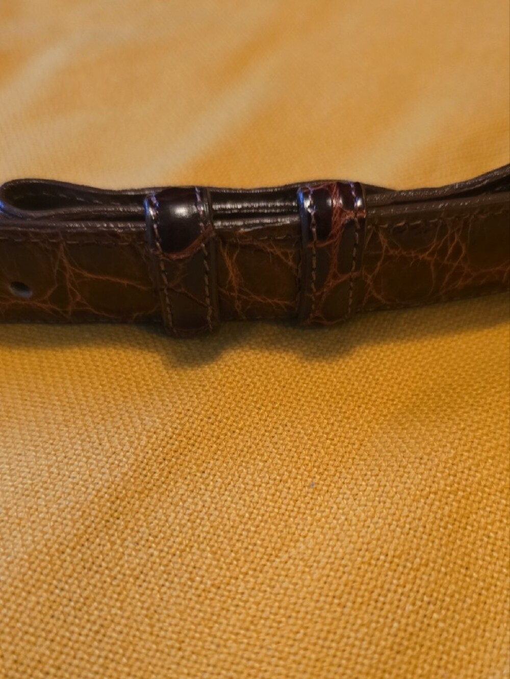 Women's Genuine American Alligator Leather Belt - Picture 2 of 5